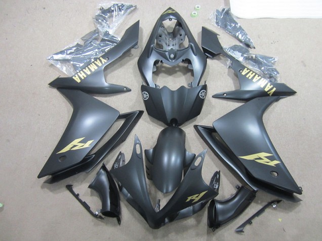 ABS Plástica Yamaha R1 07-08 - Negro Oro Calcomanías ABS Plástica Yamaha R1 07-08 - Negro Oro Calcomanías