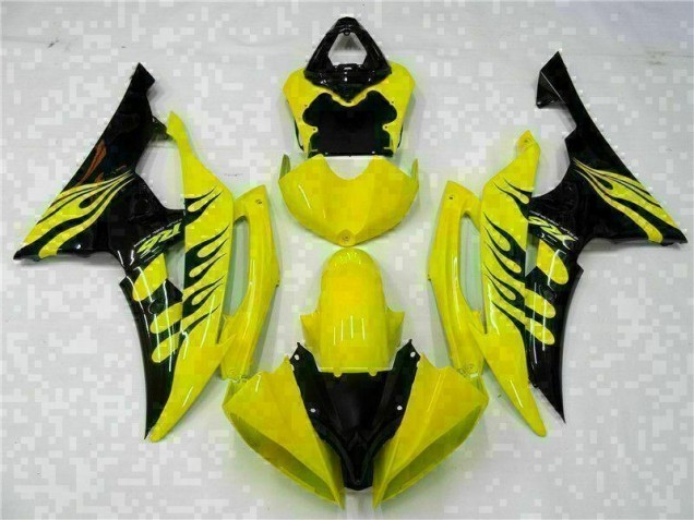 ABS Plástica Yamaha R6 08-16 - Amarillo Negro ABS Plástica Yamaha R6 08-16 - Amarillo Negro