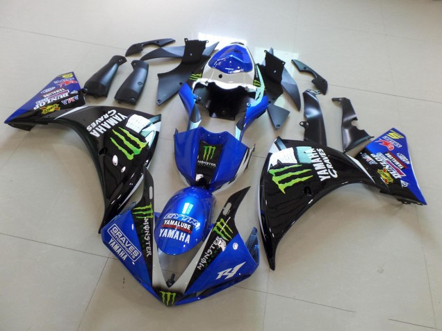 ABS Plástico Yamaha R1 09-11 - Azul Negro Monster ABS Plástico Yamaha R1 09-11 - Azul Negro Monster
