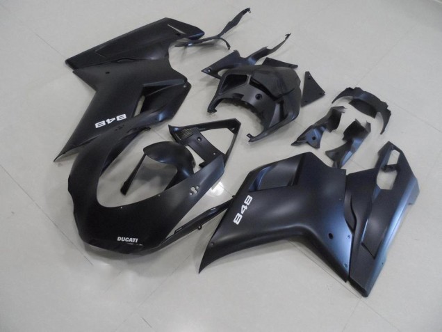 Carenado Ducati 848 1098 1198 07-14 - Negro Mate con Blanco 848 Carenado Ducati 848 1098 1198 07-14 - Negro Mate con Blanco 848