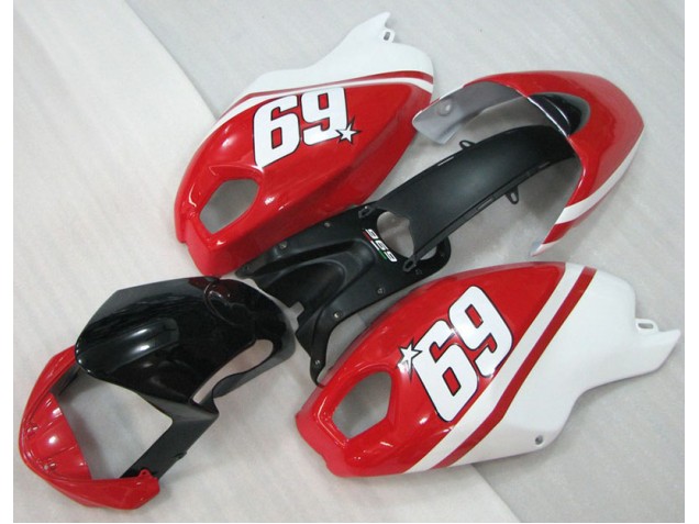 Carenado Ducati Monster 696 08-12 - Negro Rojo Blanco 69 Carenado Ducati Monster 696 08-12 - Negro Rojo Blanco 69