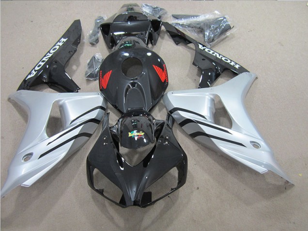 Carenado Honda CBR 1000 RR 06-07 - Negro Plata Rojo Calcomanía Carenado Honda CBR 1000 RR 06-07 - Negro Plata Rojo Calcomanía