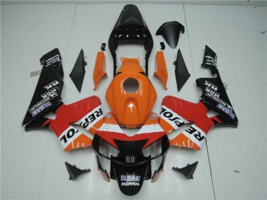 Carenado Honda CBR 600 RR 03-04 - Naranja Rojo Negro Repsol