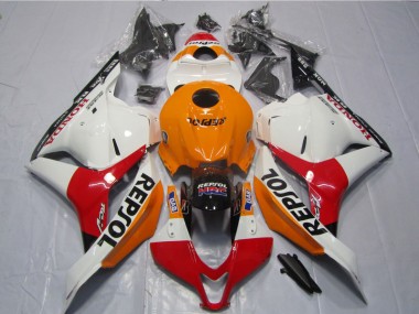 Carenado Honda CBR 600 RR 09-12 - Blanco Naranja Negro Repsol