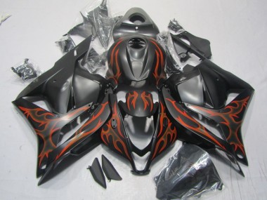 Carenado Honda CBR 600 RR 09-12 - Negro Naranja Llama