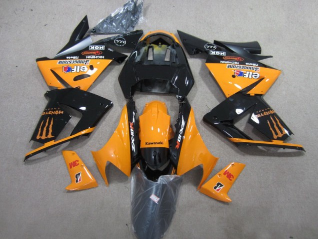 Carenado Kawasaki ZX10R 03-05 - Negro Naranja 3M Monster Carenado Kawasaki ZX10R 03-05 - Negro Naranja 3M Monster