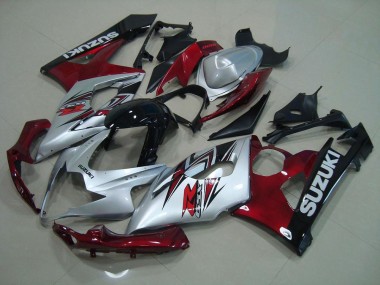 Carenado Suzuki GSXR 1000 K5 05-06 - Plata Rojo