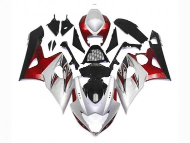 Carenado Suzuki GSXR 1000 K5 05-06 - Plata Rojo Negro