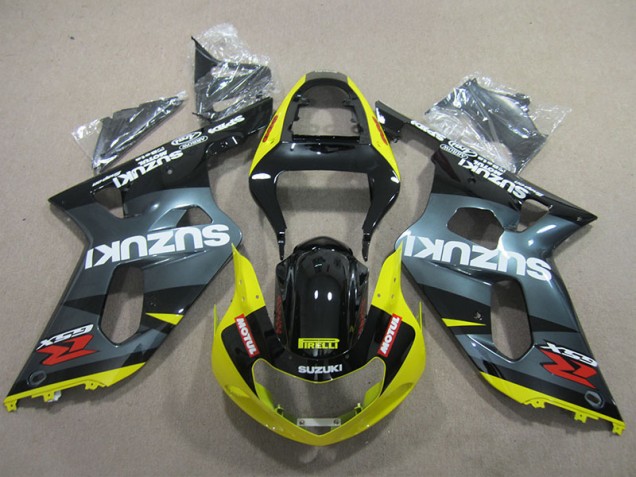 Carenado Suzuki GSXR 600 K1 K2 K3 01-03 - Negro Amarillo Motul Carenado Suzuki GSXR 600 K1 K2 K3 01-03 - Negro Amarillo Motul