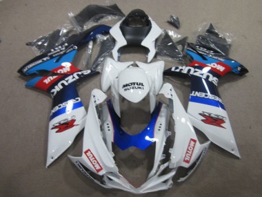 Carenado Suzuki GSXR 600 K11 11-21 - Blanco Azul Motul