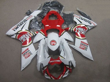 Carenado Suzuki GSXR 600 K11 11-21 - Blanco Lucky Strike Rojo Motul