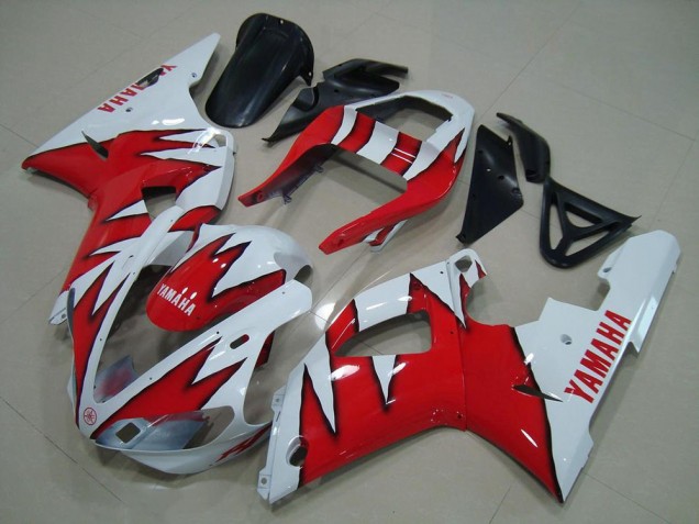 Carenado Yamaha R1 00-01 - Blanco Rojo Llama Carenado Yamaha R1 00-01 - Blanco Rojo Llama