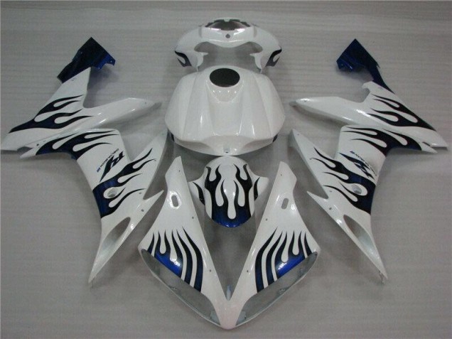 Carenado Yamaha R1 04-06 - Blanco Azul Llama Carenado Yamaha R1 04-06 - Blanco Azul Llama