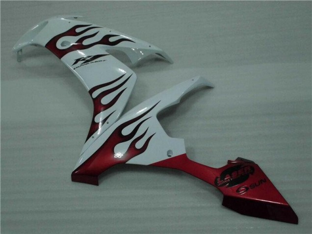 Carenado Yamaha R1 04-06 - Blanco Rojo Llama Carenado Yamaha R1 04-06 - Blanco Rojo Llama