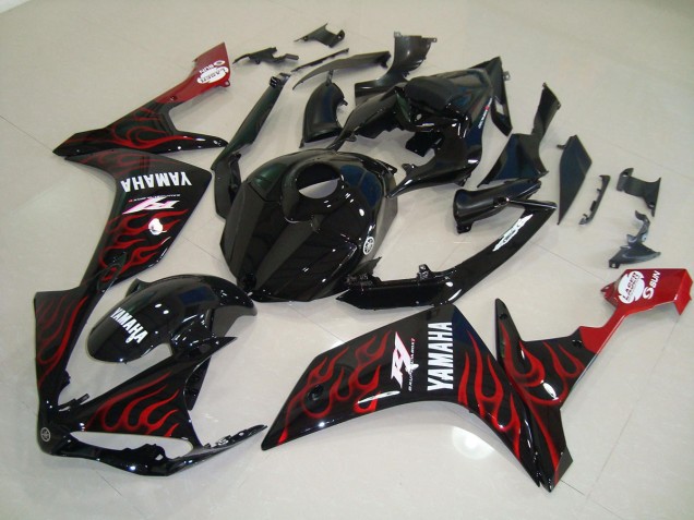 Carenado Yamaha R1 07-08 - Brillante Negro Llama Carenado Yamaha R1 07-08 - Brillante Negro Llama