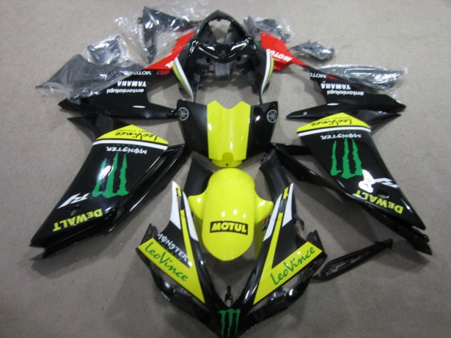Carenado Yamaha R1 07-08 - Negro Amarillo Motul Leovince Carenado Yamaha R1 07-08 - Negro Amarillo Motul Leovince