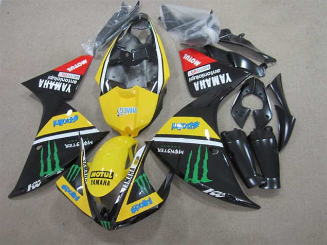 Carenado Yamaha R1 09-11 - Negro Amarillo Motul Monster Carenado Yamaha R1 09-11 - Negro Amarillo Motul Monster