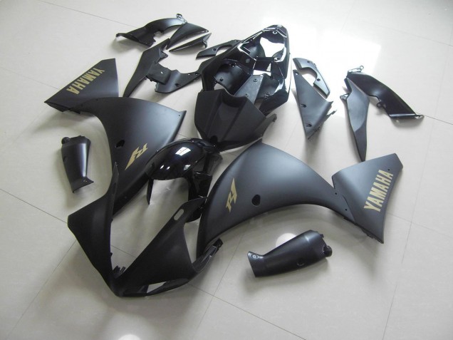 Carenado Yamaha R1 09-11 - Negro Mate Oro Pegatinas Carenado Yamaha R1 09-11 - Negro Mate Oro Pegatinas
