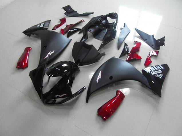 Carenado Yamaha R1 09-11 - Negro Mate Rojo Carenado Yamaha R1 09-11 - Negro Mate Rojo