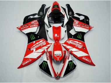 Carenado Yamaha R1 12-14 - Rojo Blanco Rocol