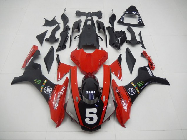 Carenado Yamaha R1 15-19 - Negro Rojo 5 Carenado Yamaha R1 15-19 - Negro Rojo 5