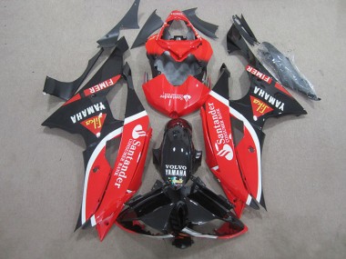 Carenado Yamaha R6 08-16 - Negro Rojo Blanco Santander