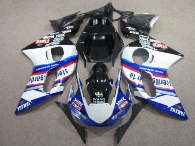 Carenado Yamaha R6 98-02 - BM FIMER VOLVO Azul Blanco Negro Carenado Yamaha R6 98-02 - BM FIMER VOLVO Azul Blanco Negro