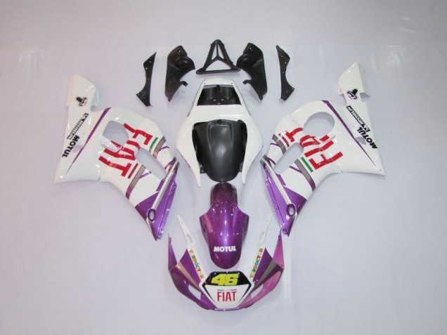 Carenado Yamaha R6 98-02 - Blanco Púrpura Fiat 46 Carenado Yamaha R6 98-02 - Blanco Púrpura Fiat 46