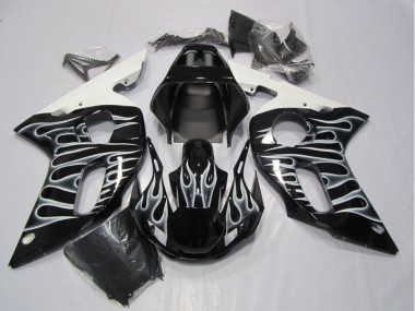 Carenado Yamaha R6 98-02 - Negro Blanco Llama
