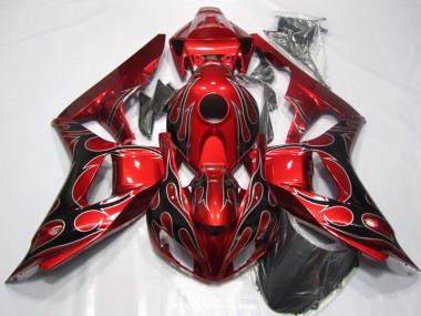 Carrocería Honda CBR 1000 RR 06-07 - Rojo Negro Llama