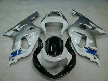 Carrocería Suzuki GSXR 600 / 750 K1 K2 K3 01-03 - Plata Negro