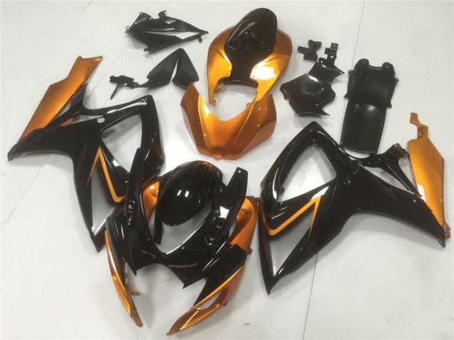 Carrocería Suzuki GSXR 600 / 750 K6 06-07 - Negro Naranja Carrocería Suzuki GSXR 600 / 750 K6 06-07 - Negro Naranja