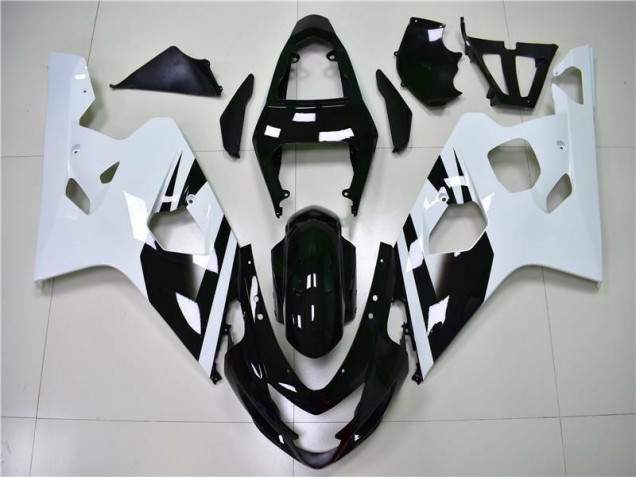 Inyección Kit Carenado Suzuki GSXR 600 / 750 K4 04-05 - Blanco Negro Inyección Kit Carenado Suzuki GSXR 600 / 750 K4 04-05 - Blanco Negro