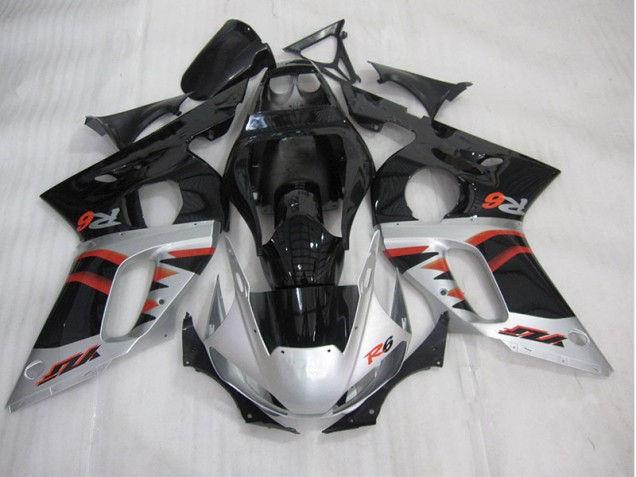Inyección Kit Carenado Yamaha R6 98-02 - Negro Plata Inyección Kit Carenado Yamaha R6 98-02 - Negro Plata
