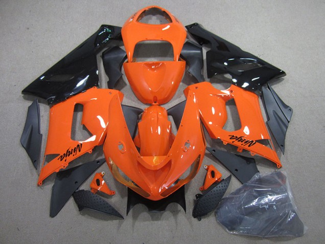 Kit ABS Carenado Kawasaki ZX6R 05-06 - Naranja Negro Ninja Kit ABS Carenado Kawasaki ZX6R 05-06 - Naranja Negro Ninja