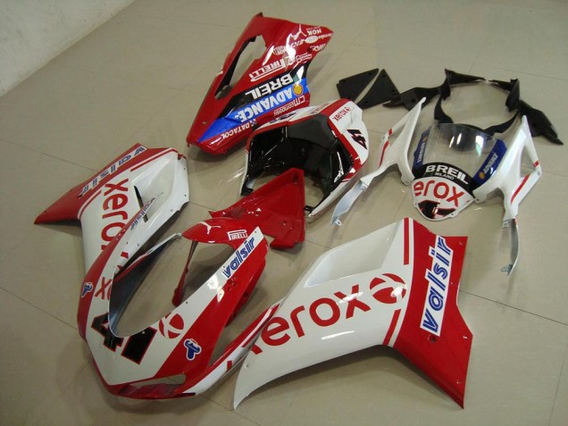 Kit Carenado ABS Completo Ducati 848 1098 1198 07-14 - Blanco Rojo Xerox Kit Carenado ABS Completo Ducati 848 1098 1198 07-14 - Blanco Rojo Xerox