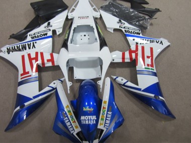 Kit Carenado ABS Completo Yamaha R1 02-03 - Azul Blanco Motul Fiat