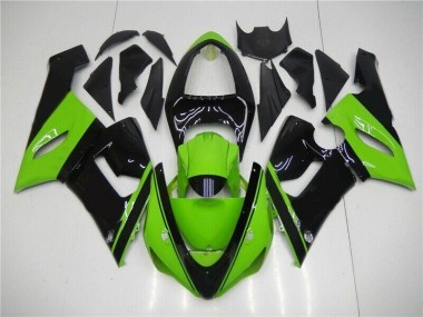 Kit Carenado Inyección Kawasaki ZX6R 05-06 - Verde Negro
