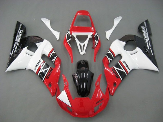 Kit Completo Carenado Yamaha R6 98-02 - Rojo Blanco Negro Kit Completo Carenado Yamaha R6 98-02 - Rojo Blanco Negro
