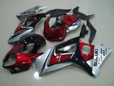 Kits Completo Carenado Suzuki GSXR 1000 K7 07-08 - Rojo Negro Plata