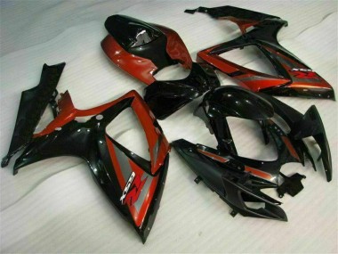 Kits Completo Carenado Suzuki GSXR 600 / 750 K6 06-07 - Negro Rojo