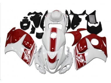 Plástica Suzuki GSXR 1300 Hayabusa 08-19 - Blanco Rojo