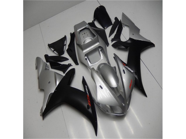 Plástica Yamaha R1 02-03 - Plata Negro Plástica Yamaha R1 02-03 - Plata Negro