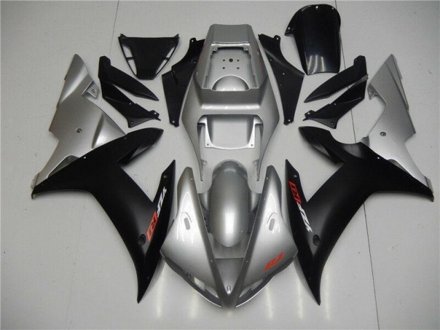 Plástica Yamaha R1 02-03 - Plata Negro Plástica Yamaha R1 02-03 - Plata Negro