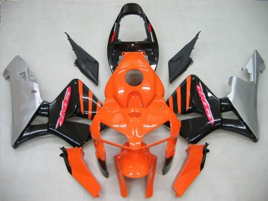 Plástico Honda CBR 600 RR 05-06 - Naranja Negro